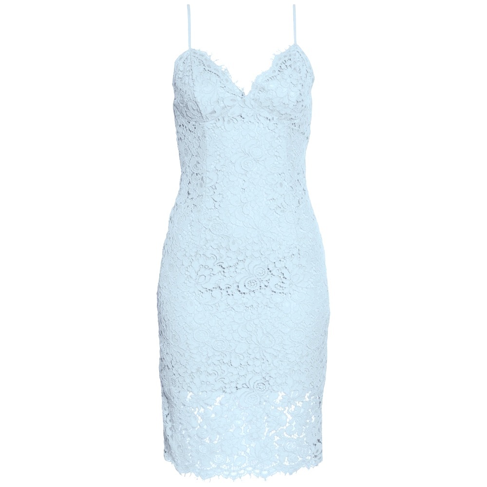 NWOT Bardot Lace Dress, Ice Blue, Small